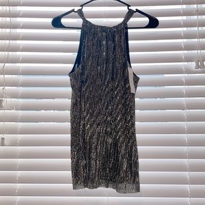 Trina Turk Lurex Silver Metallic Top- Size Small